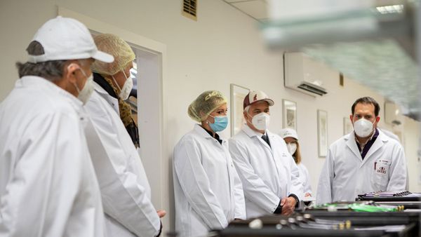 People in the malt laboratory during a gushing test